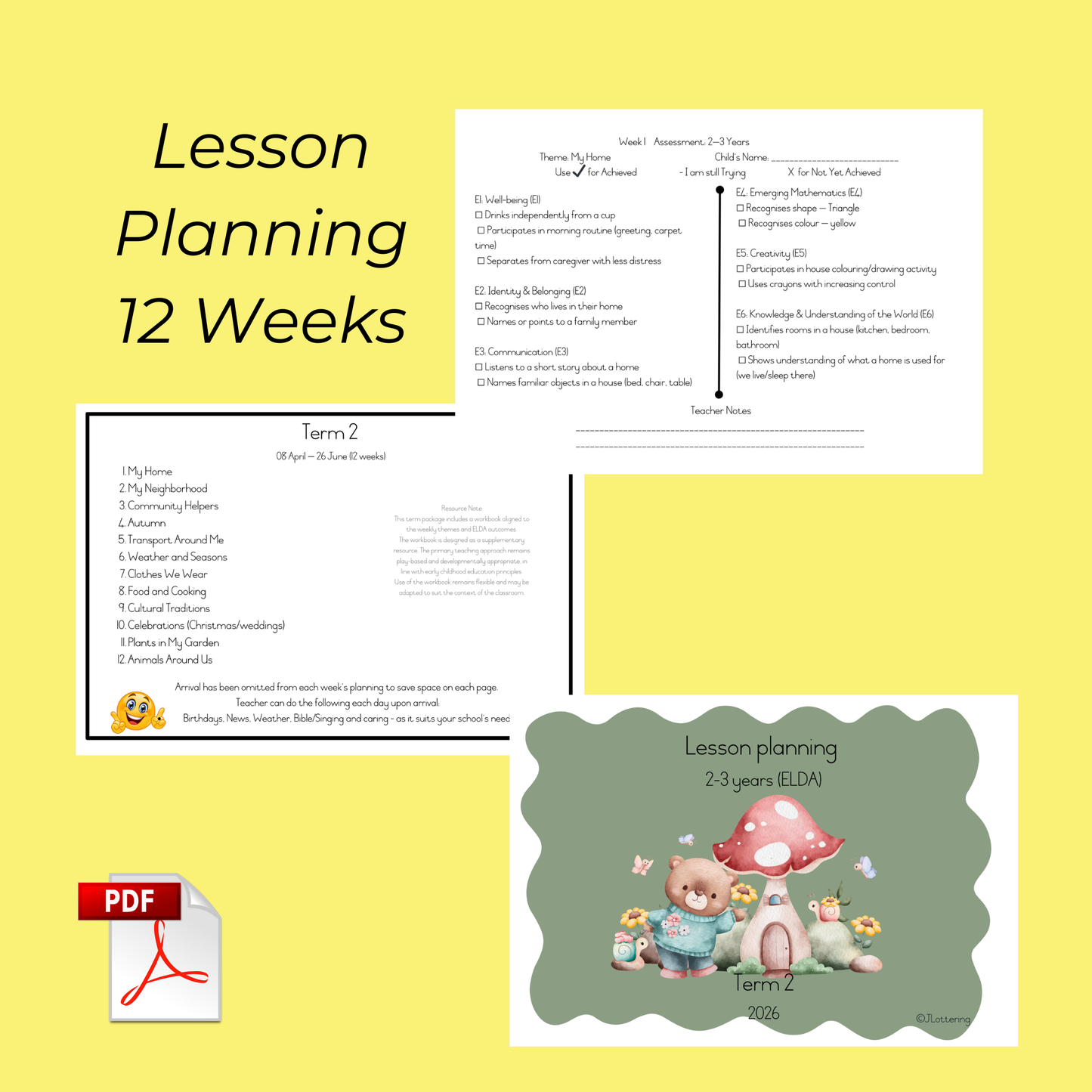 2–3 Years Term 2 Curriculum (2026) – ELDA Aligned Lesson Plans