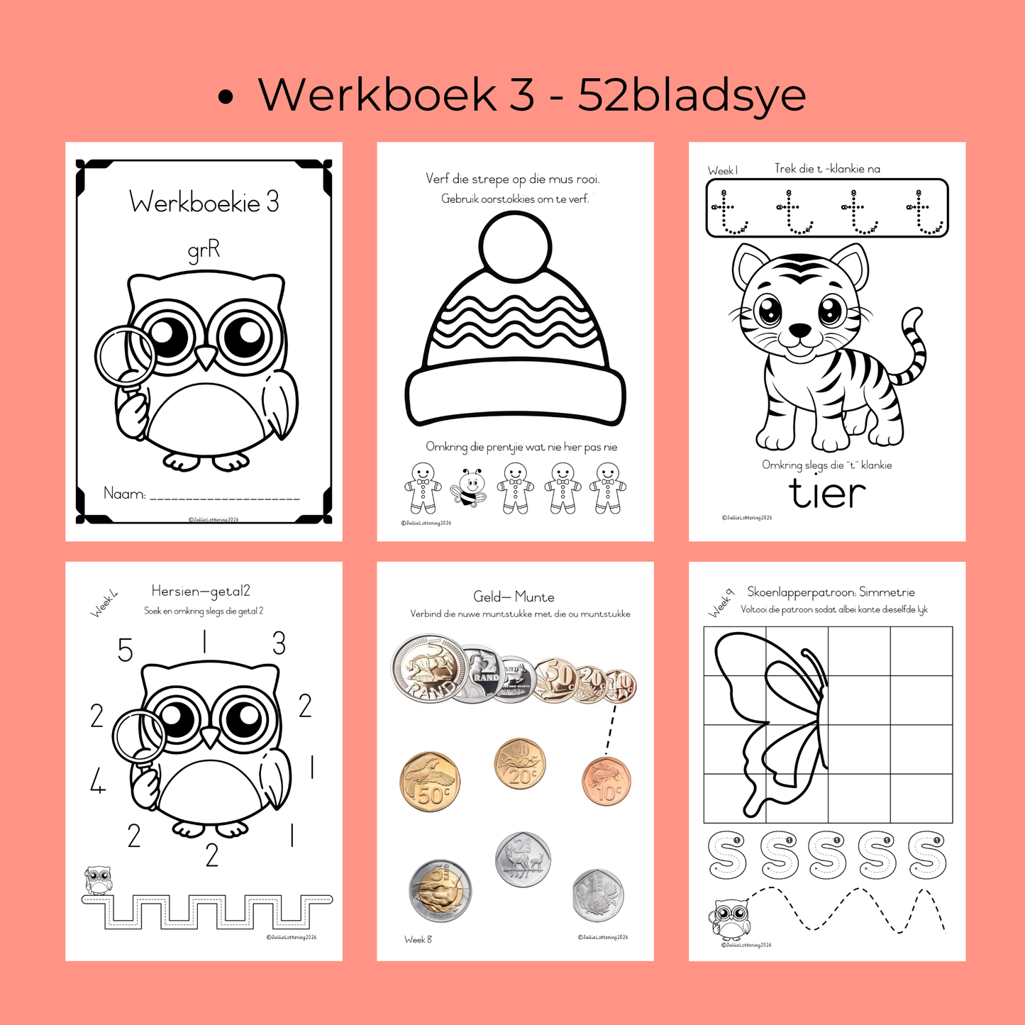 Graad R CAPS Werkboek Bundel – Kwartaal 1–4 Drukbare PDF (2026)