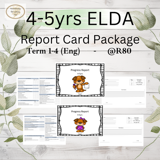 4-5yrs Report Cards Package Term 1-4