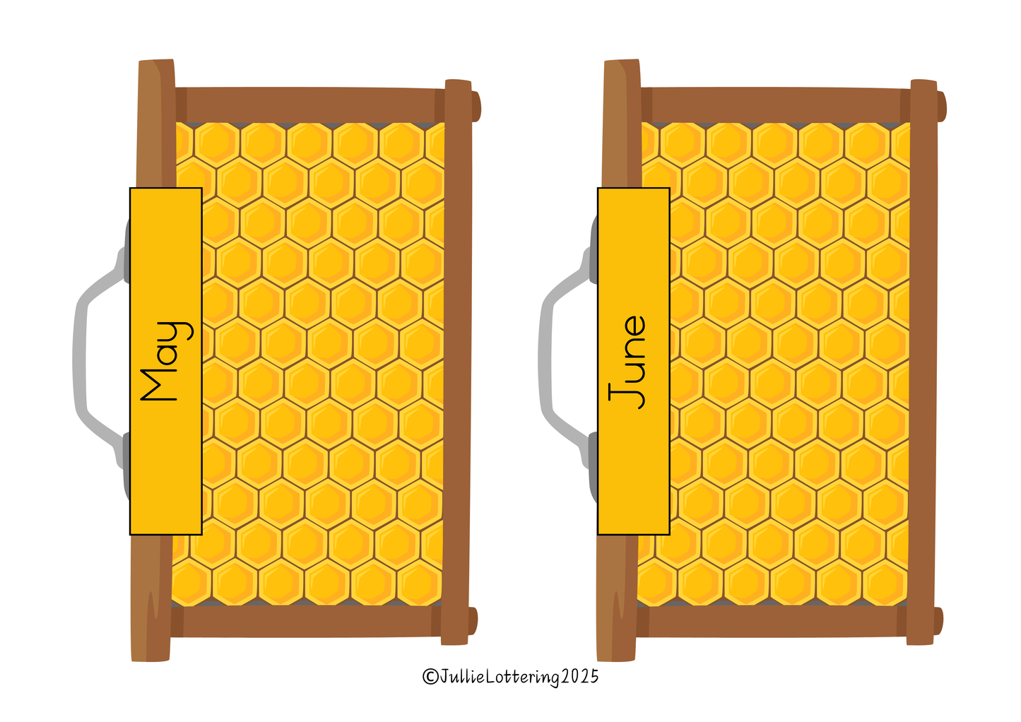 Bee Theme Birthday Chart English