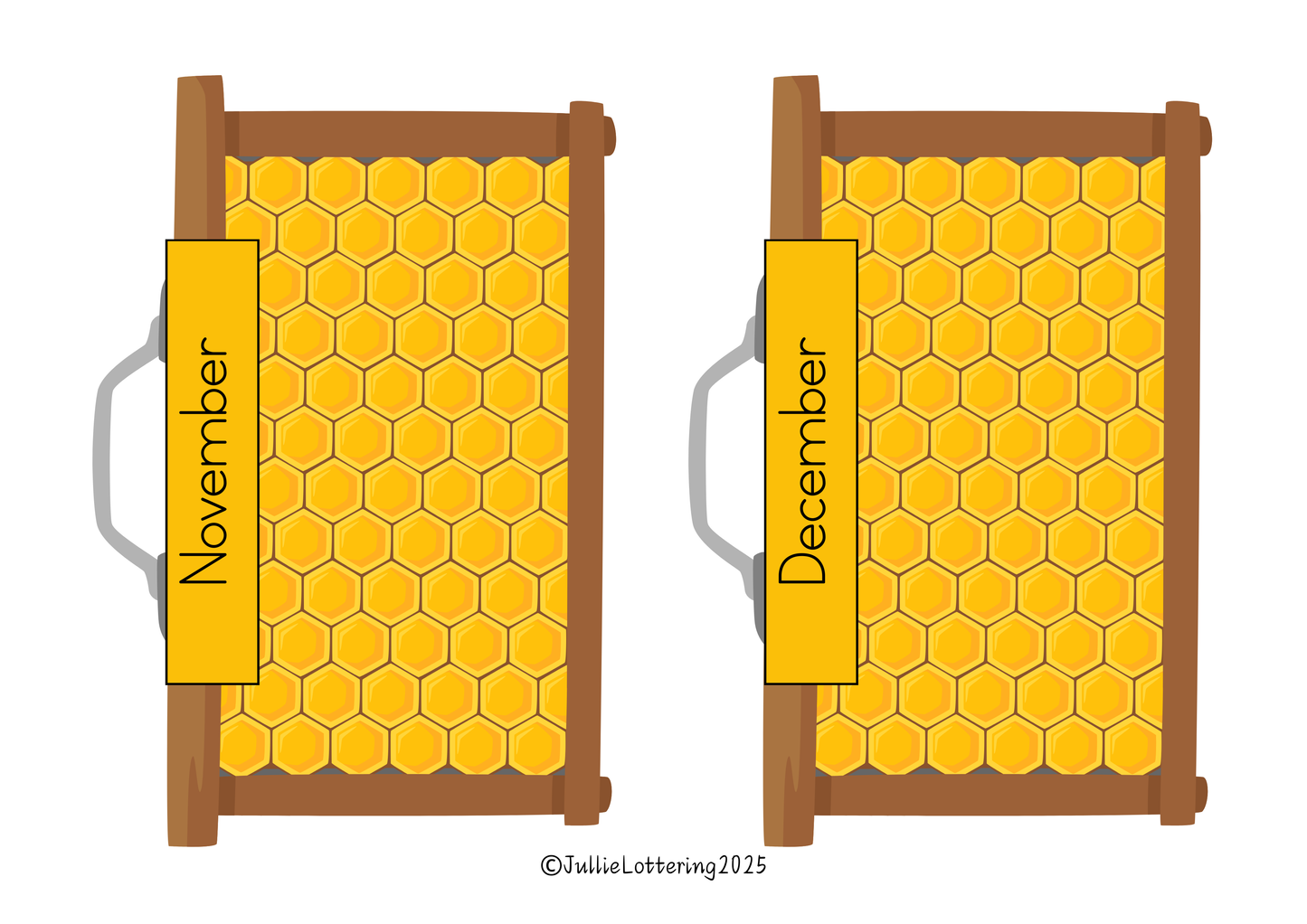 Bee Theme Birthday Chart English