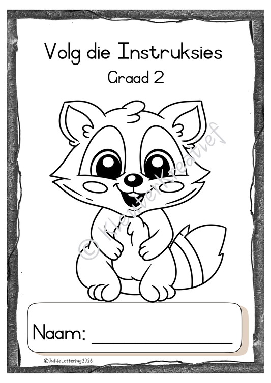 Graad 2 Volg-die-Instruksies Werkboek (PDF – 15 Bladsye)