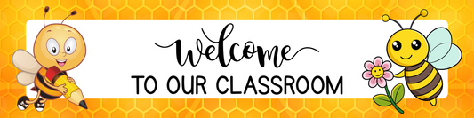 Bee-Themed Classroom Welcome Sign – PDF Download Afrikaans and English