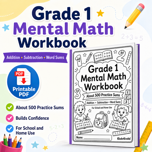 Grade 1 Mental Math Workbook 2026