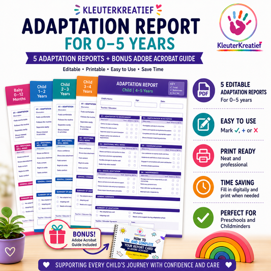 Adaptation Report Pack 0–5 Years | Editable PDF Forms