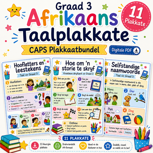 Graad 3 Afrikaans Taalplakkate – CAPS Plakkaatbundel