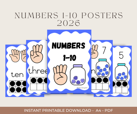 Numbers 1-10 posters (2026)