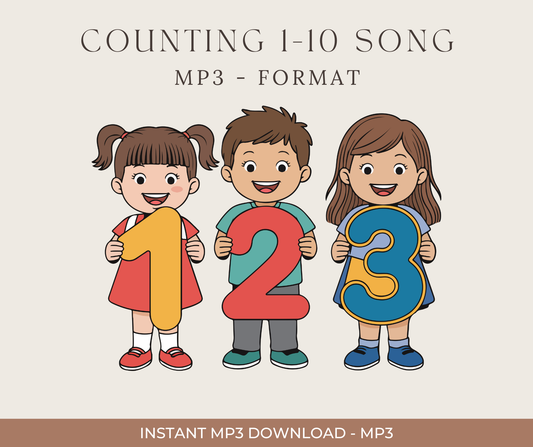 Kindergarten Counting Song 1-10 (Digital MP3)