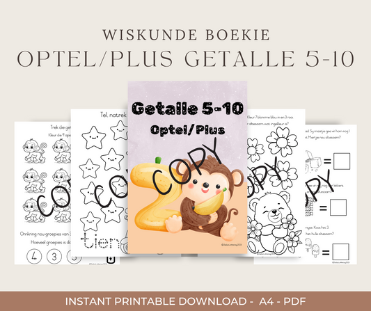 Optel met getalle 5-10 (Afrikaans) 2025