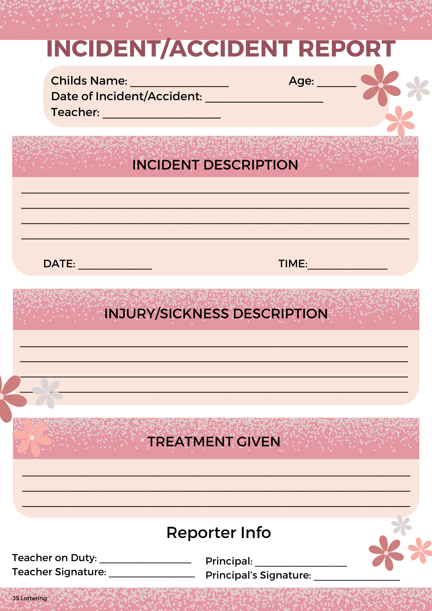Incident/Accident Report KleuterKreatief