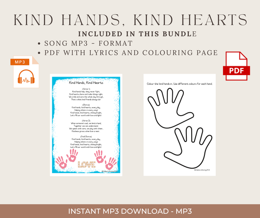 🎵 Kind Hands, Kind Hearts – Digital MP3 + PDF Pack