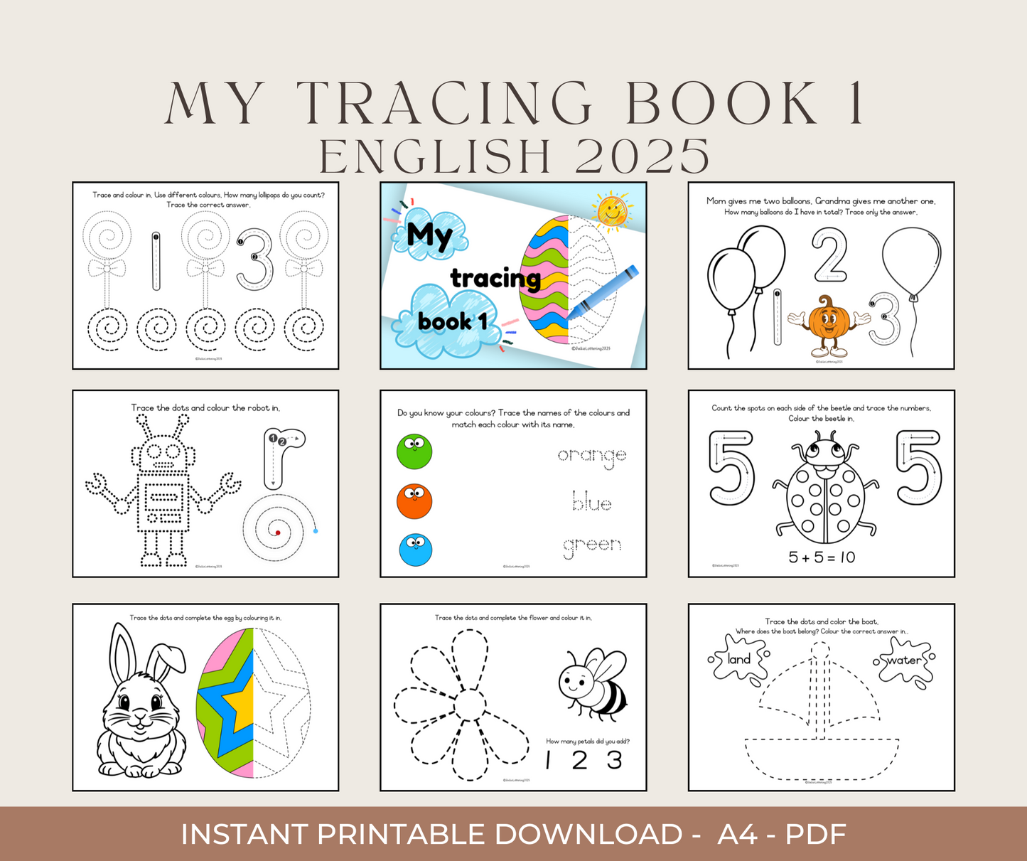 My Tracing Book 1 – English 2025