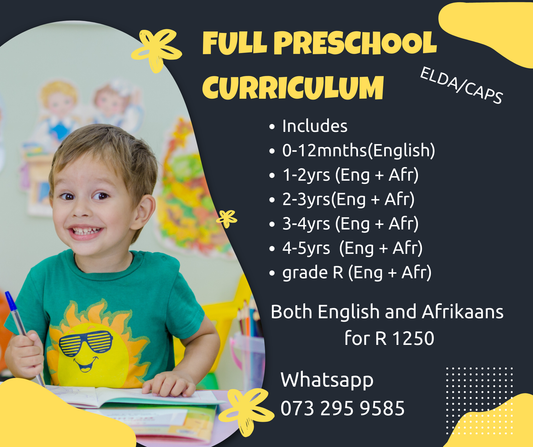 Complete Baby to Grade R Curriculum Bundle (ELDA & CAPS) | Afrikaans & English