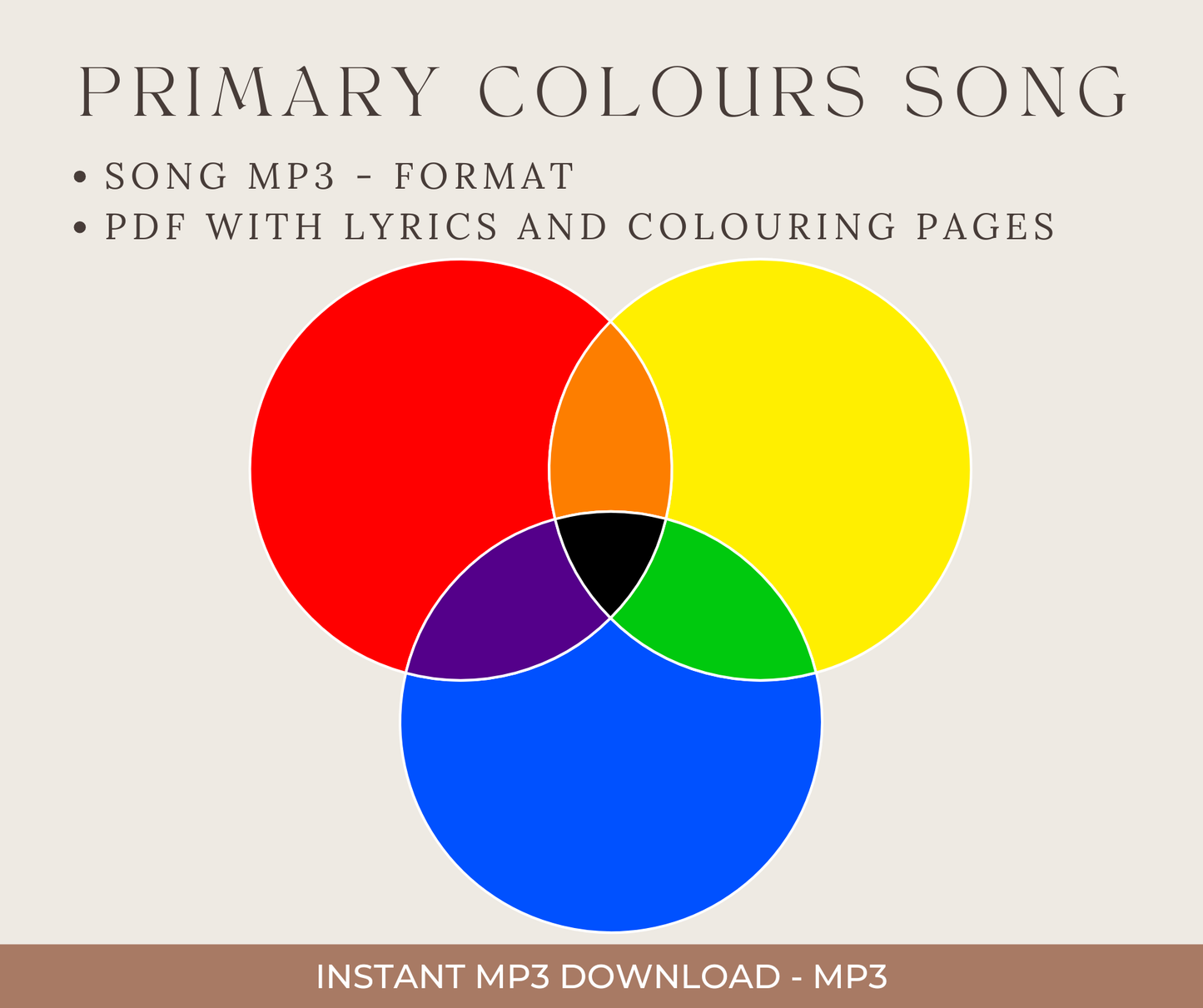 🎵 The Primary Colours Song – Digital MP3 + PDF Pack