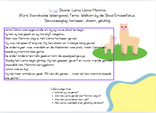 4–5 Jaar Kwartaal 1 – ELDA-belynde Voorskoolse Pakket (2026)