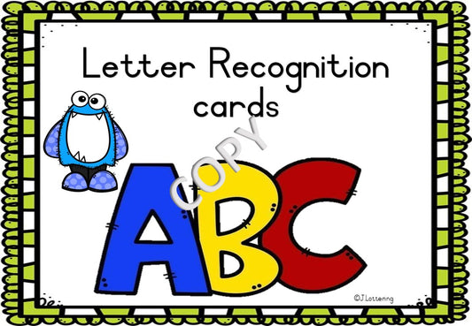 Letter Recognition Cards (Lower case) - English