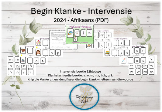 Begin klanke - Intervensie boekie Afrikaans 2024