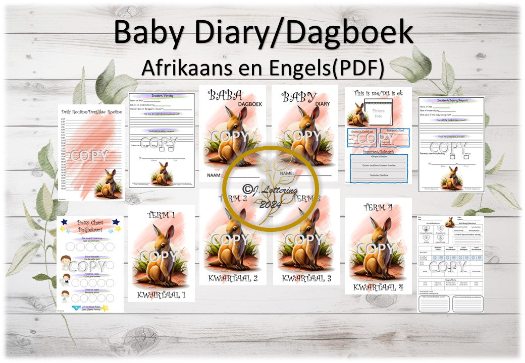 Baby Diary/Baba Dagboek Kangaroo Tweetalig