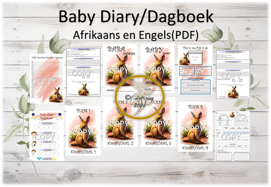 Baby Diary/Baba Dagboek Kangaroo Tweetalig
