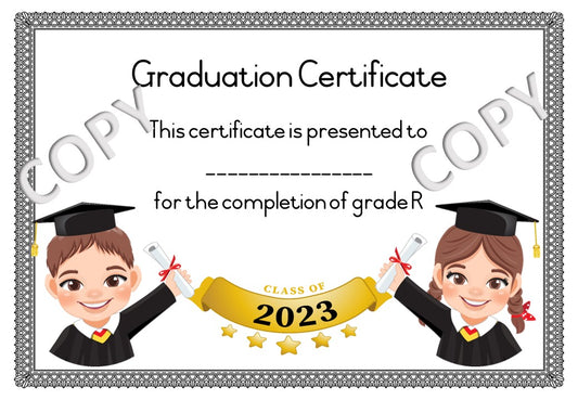 Graduation Certificates Grade R - PDF