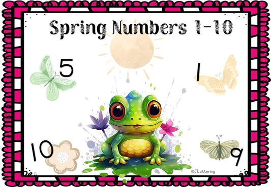 Spring numbers 1-10 booklet 2023