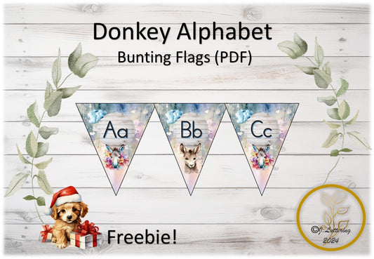 Donkey Alphabet Bunting Flags A-Z