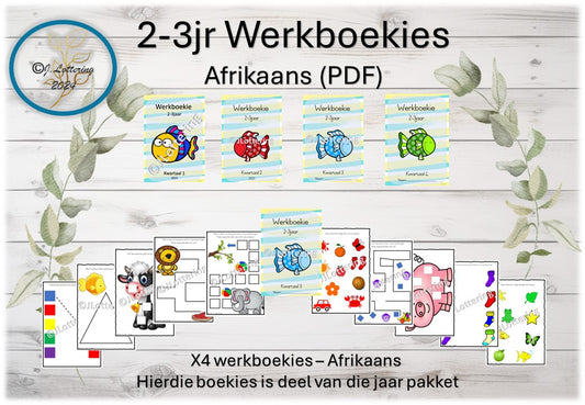 2-3jr Werkboekie Pakket Afrikaans 1-4