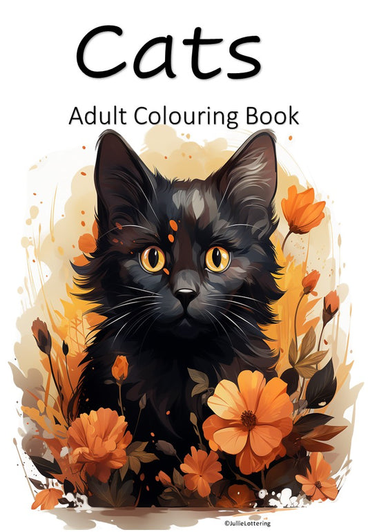 Cats Adult colouring book
