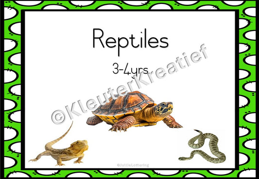 Reptile Theme Lesson Planning 3-4yr olds