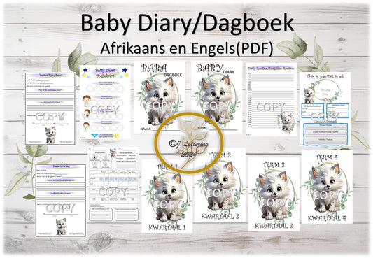 Baby Diary/Baba Dagboek FOX TEMA - Tweetalig