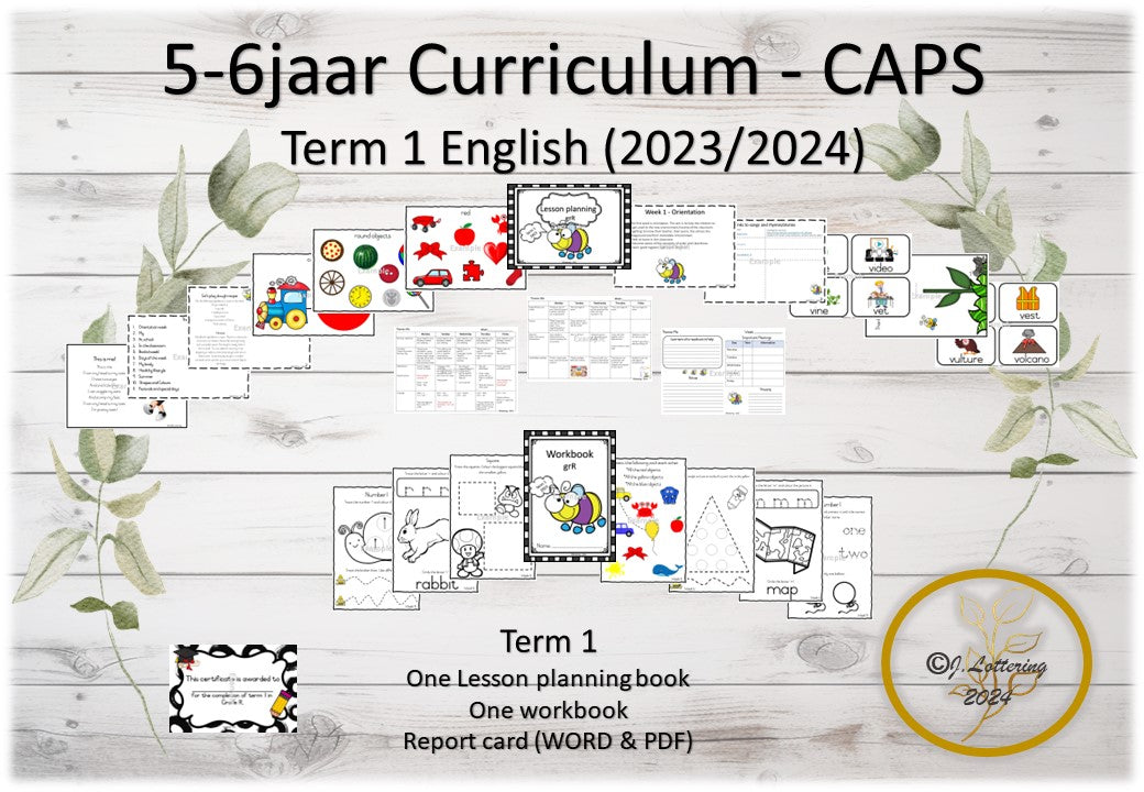 grade R - TERM 1 - Curriculum English 2024