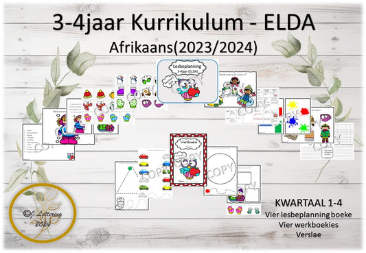 3-4jr ELDA Kurrikulum Kwartaal 1-4 (Afrikaans) 2024