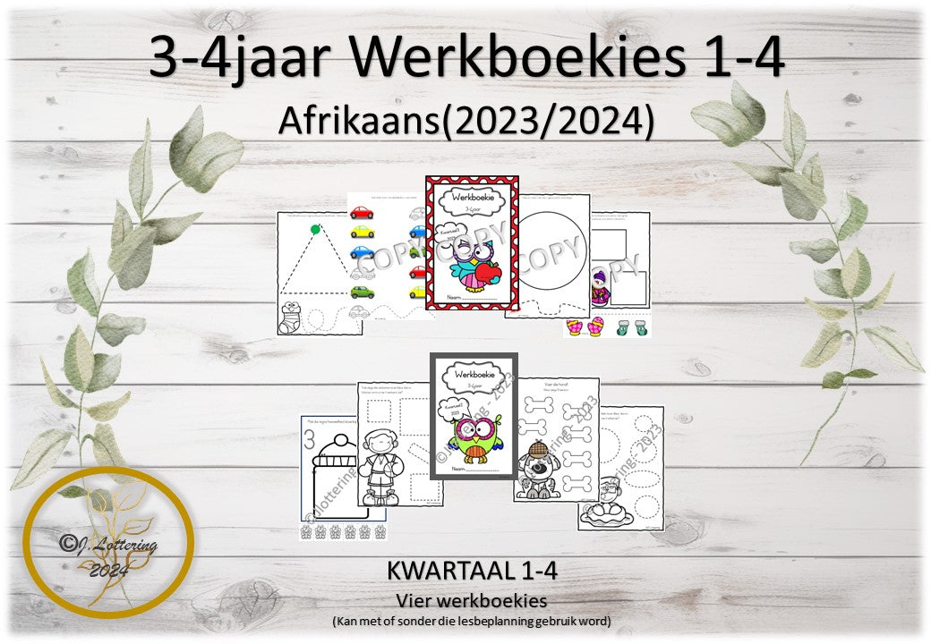 3-4jr Werkboekies 1-4 Afrikaans