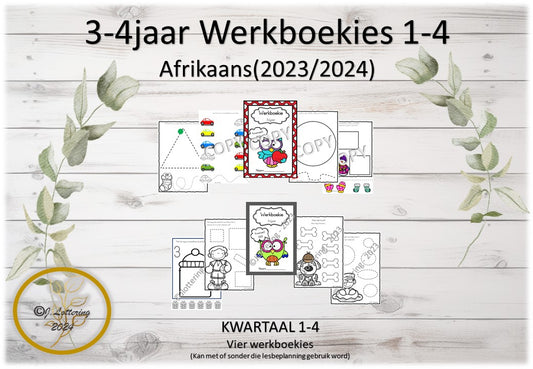 3-4jr Werkboekies 1-4 Afrikaans