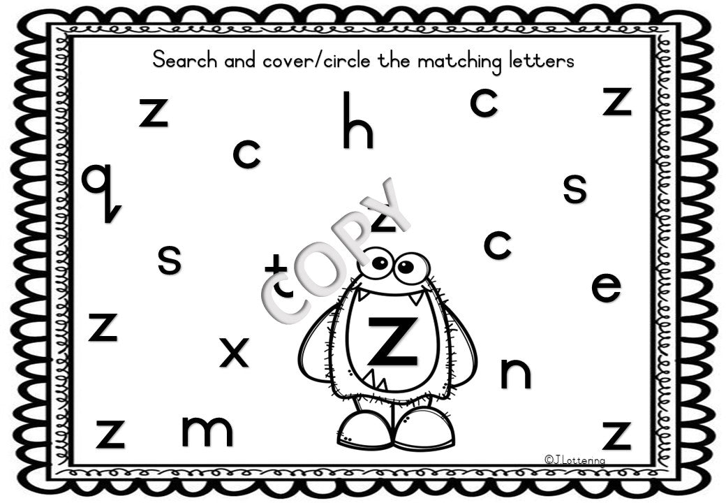 Letter Recognition Cards (Lower case) - English