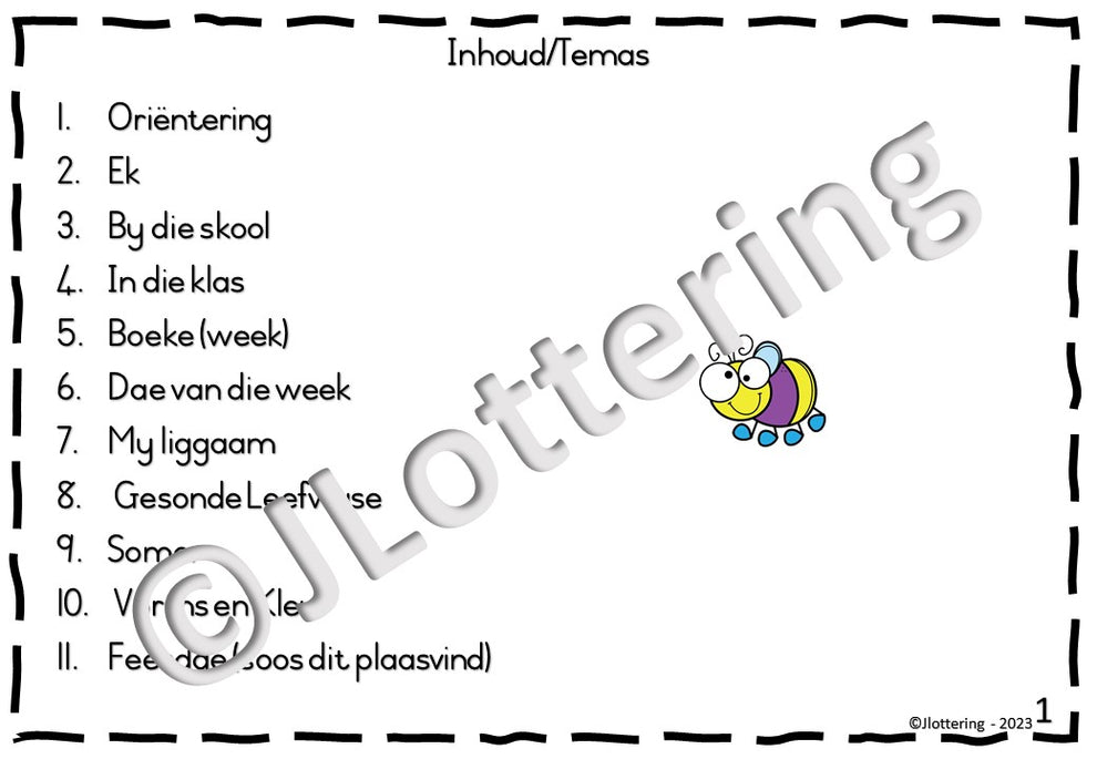 Graad R Kurrikulum Afrikaans 2024 (CAPS) KleuterKreatief