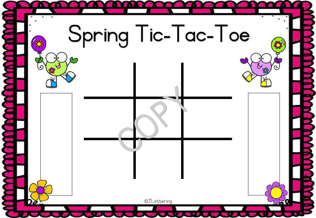 Spring Tic-Tac-Toe Game