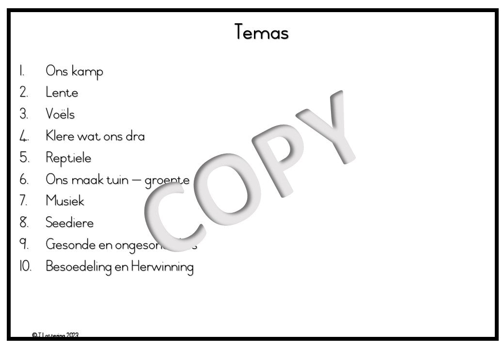 3-4jr Lesbeplanning Kwartaal 4 Afrikaans 2023