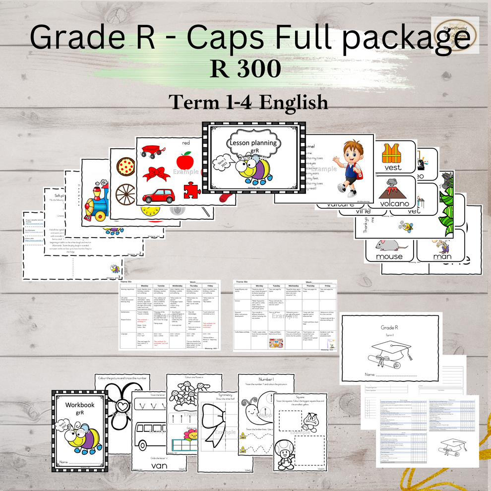Grade R CAPS Full Year Curriculum Bundle (English) – Term 1–4 | PDF ...