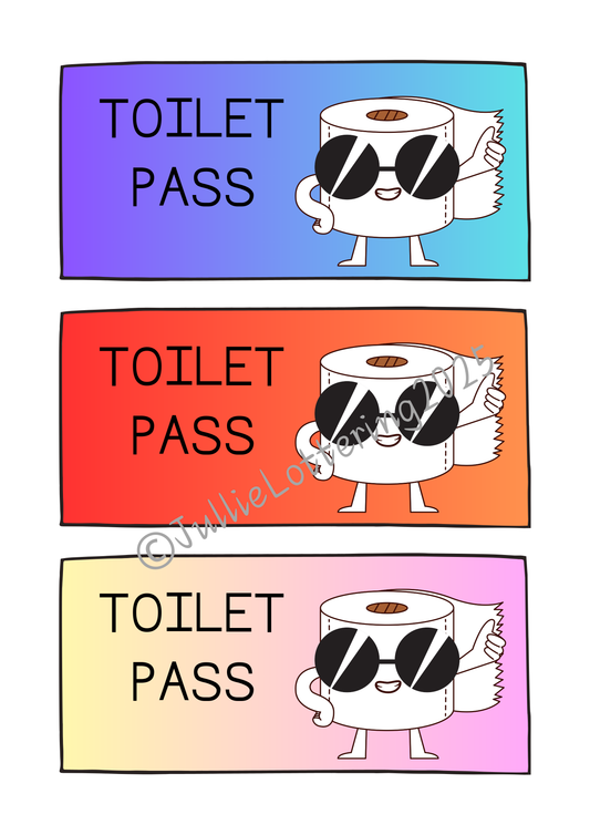 Toilet Pass Cards – PDF Download