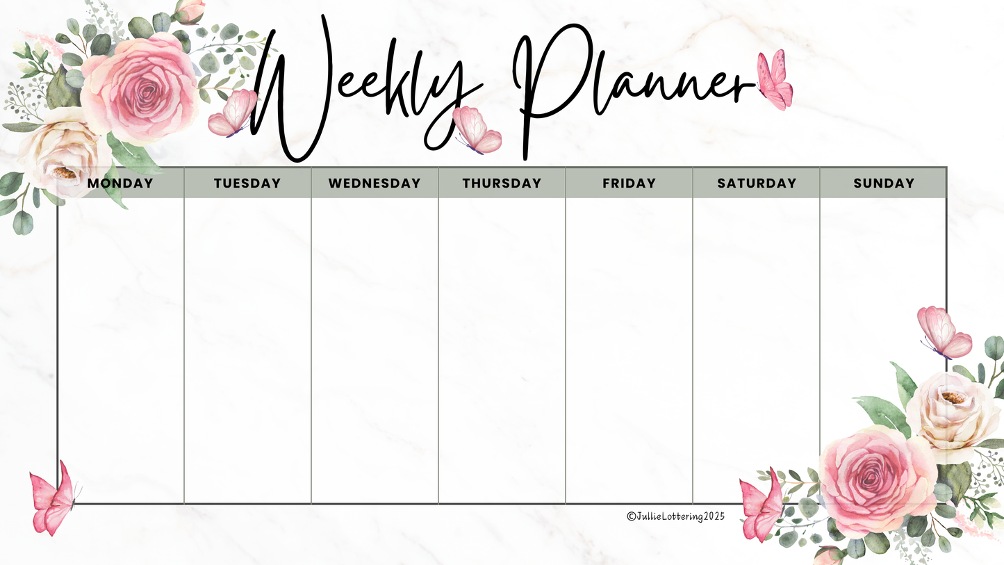 Weekly planner - PDF