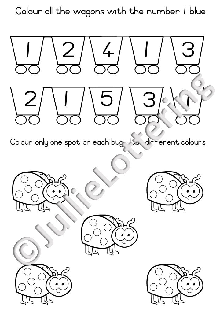 Numbers 1-10 booklet English