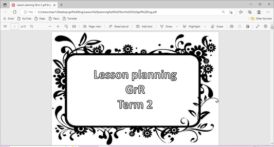 grR Lesson planning Term 2