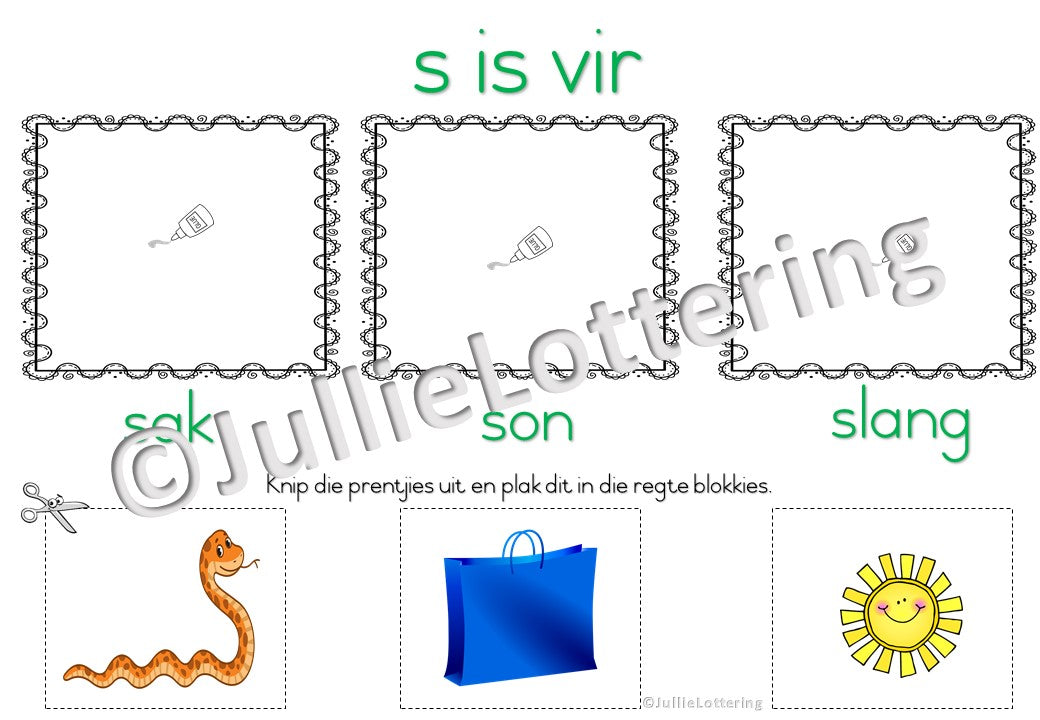 Alfabet s-klank boekie AFrikaans