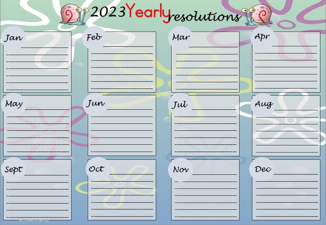 Teachers Planner 2023 - Spongebob theme