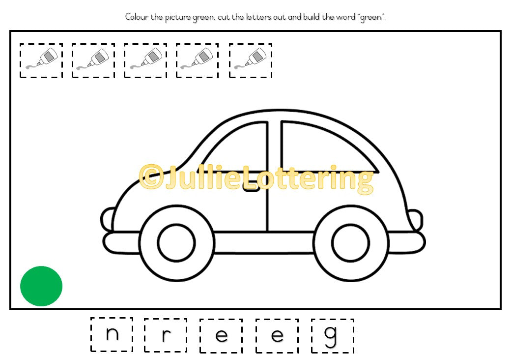 Cut, paste and trace booklet English