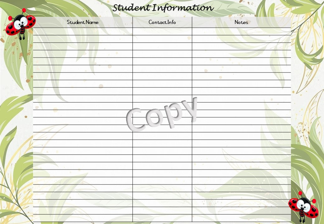 Teachers Planner 2023 - Ladybug theme