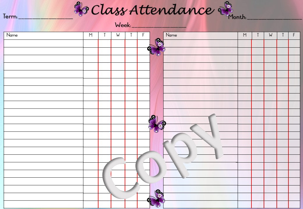 2023 Teachers Planner Butterfly Theme English