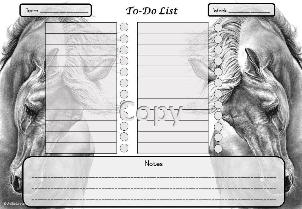 2023 Teachers Planner Horse Theme English