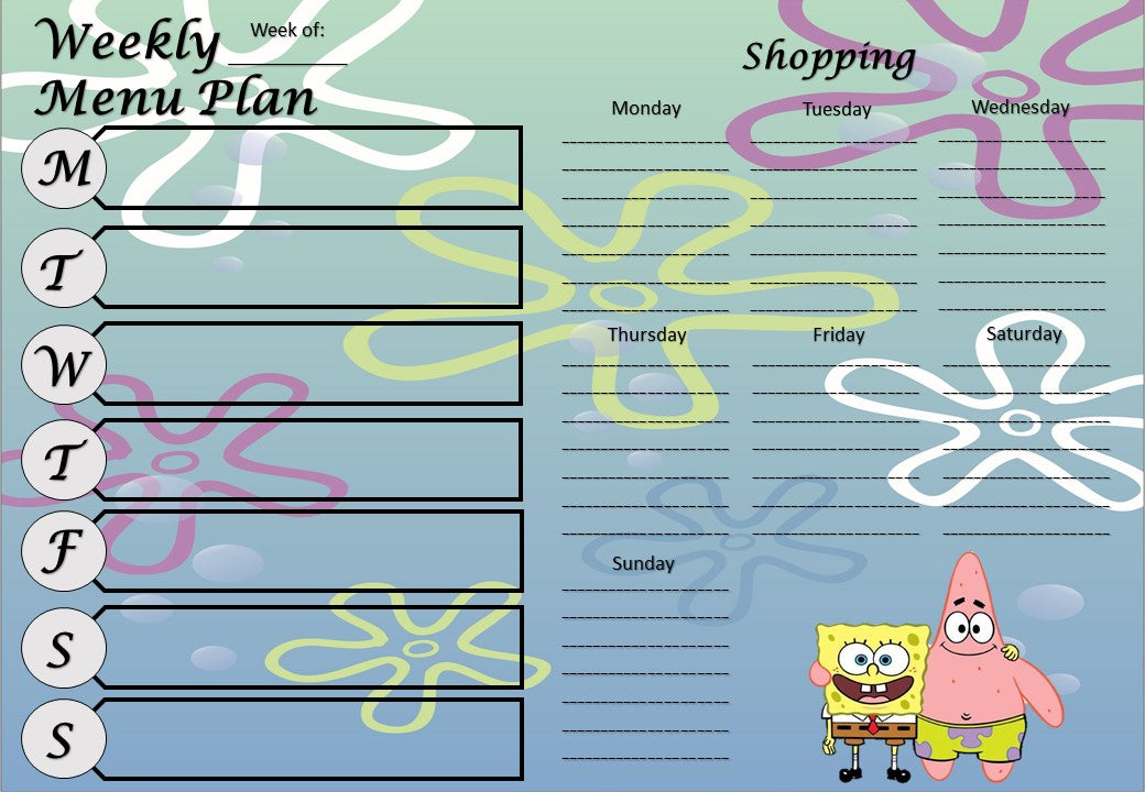 SpongeBob Teachers Calendar 2023 English A4 - size